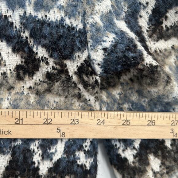 Fifteen Twenty Multi Funnel Neck Wool Blend Jacket Womens XL *FLAW* Blue $385 - Picture 12 of 15